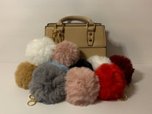 Load image into Gallery viewer, Large Fur Pom Pom Keychains
